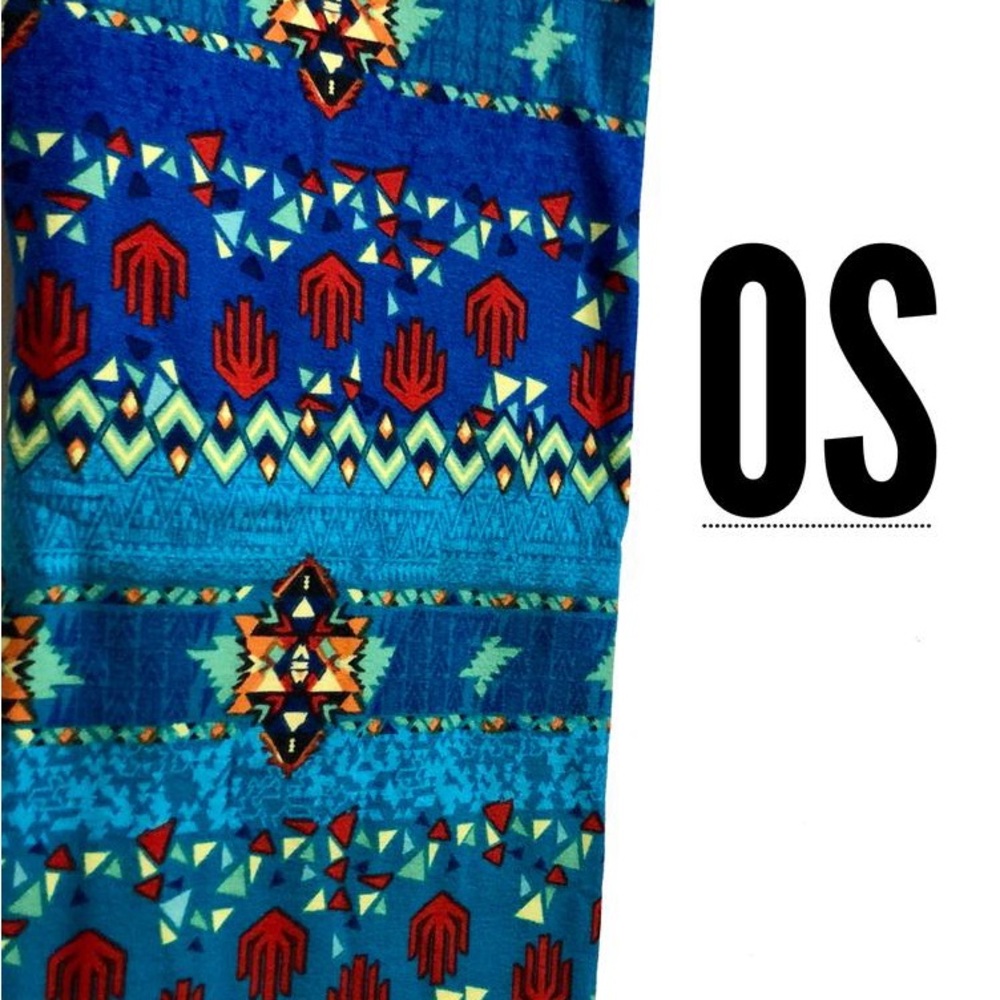 LulaRoe butter soft leggings Vibrant Geometric Patterns. OS NWT